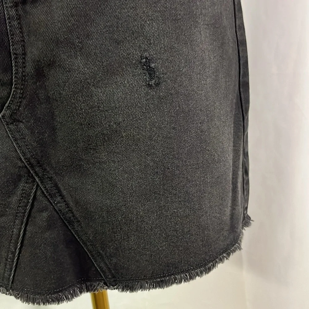 NWT Old Navy Smoky Waters High Waisted Black Denim Mini Skirt